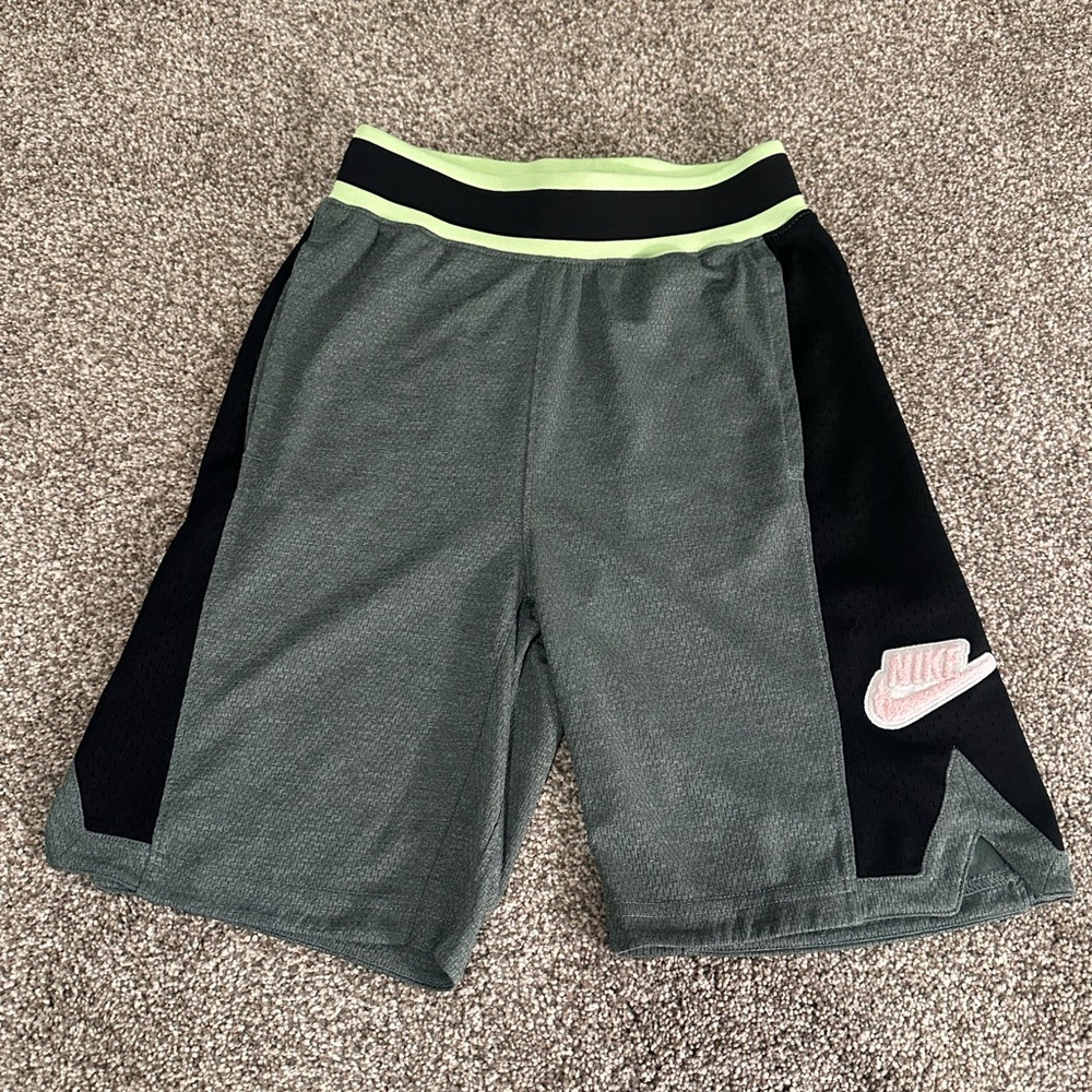 Nike Kids Gray and Black Mesh Shorts